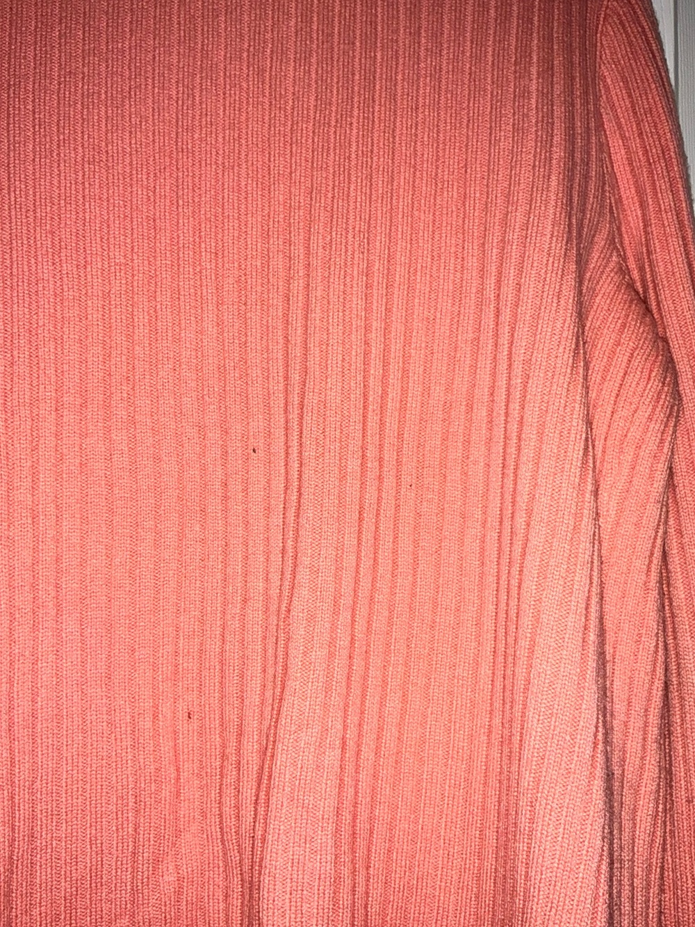 St. John Boutiques Luxury Cashmere Twinset Coral Pink Textured Knit Size M - Picture 14 of 15